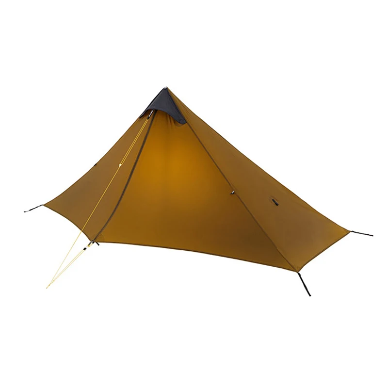 New FLAME'S CREED Lanshan 1 Person Oudoor Ultralight Camping Tent Single Man 3/4 Season Professional 15D Silnylon Rodless Tent
