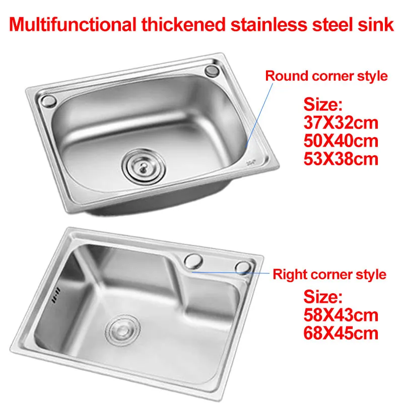 Thickened Single Slot 304 Stainless Steel with Bracket Hanging Wall Sink Balcony Basin Kitchen Wash Basin Wash Basin