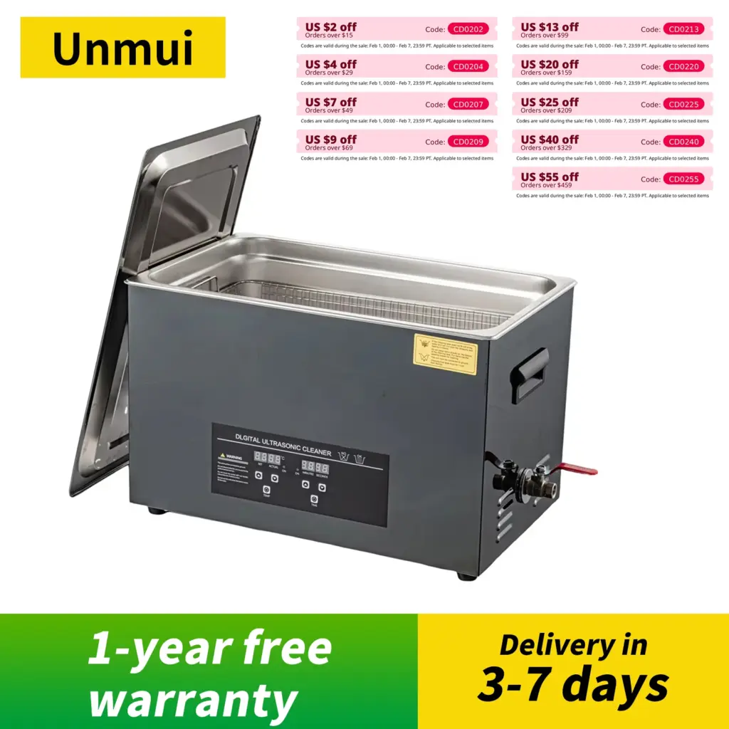 2L/3L/6L/10L/15L/30L Ultrasonic Cleaner Digital Heating Stainless Steel Ultrasound Cleaning Machine 40KHZ Home Appliance