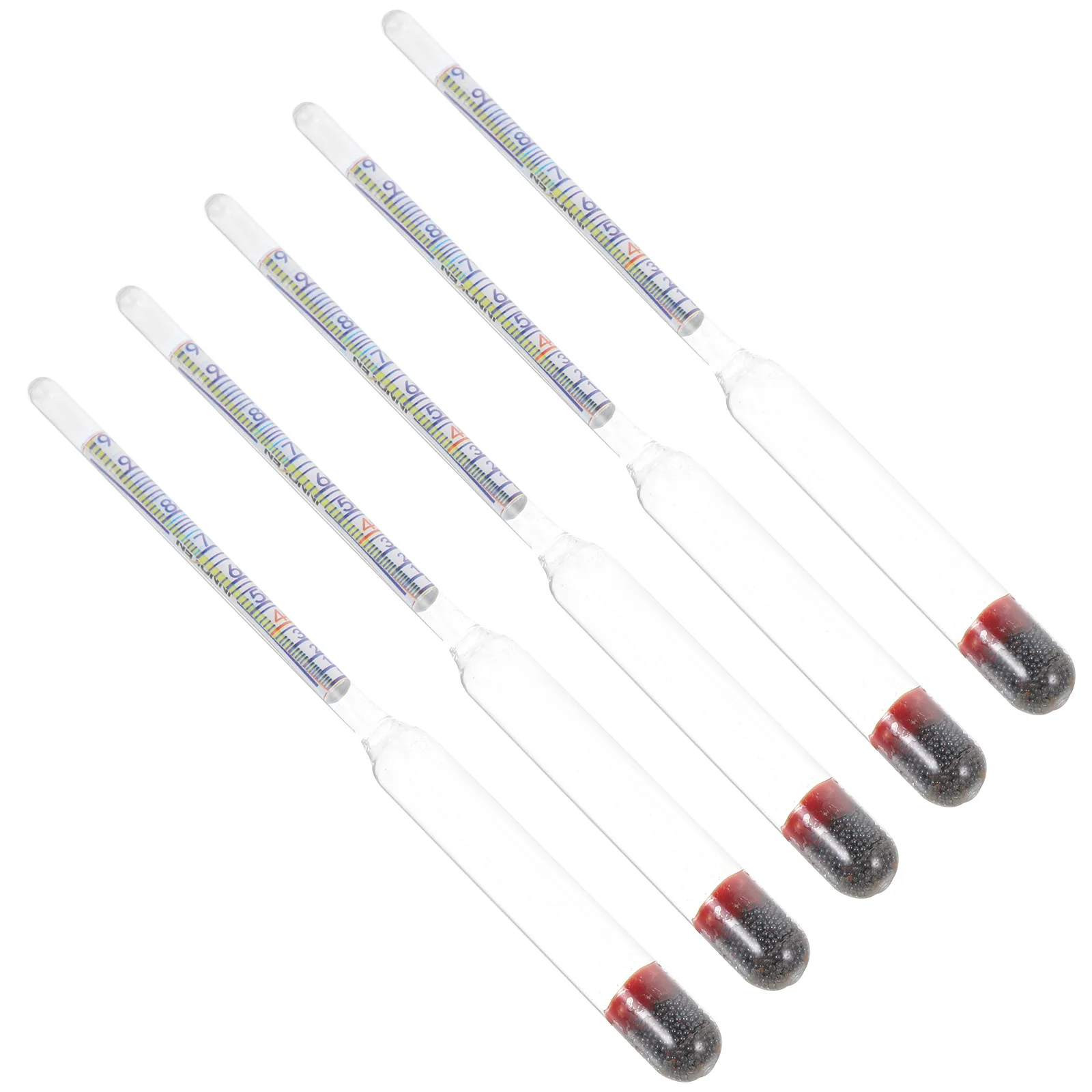5Pcs Alcohol Meter Glass Hydrometer for Beer and Wine Making Specific Hydrometer for Measuring Sugar Content Home