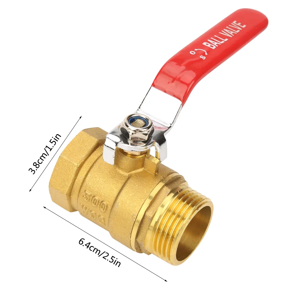 DN25 Ball Valve, Level Handle Brass Pipe Ball Valve Male and Female Thread 1"BSP DN25
