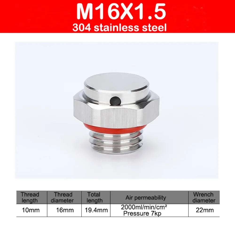 New 304 Stainless Steel Air Vent Valve Screw In M5 M6 M8 M10 M12 Breather Vent Valve Waterproof Automatic Venting