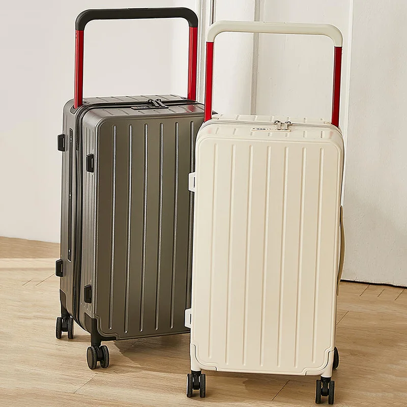 Wide pull rod luggage women's new large capacity travel box universal wheel 20 boarding password box men's suitcase 26"