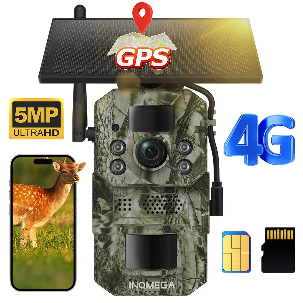 Hunting Trail Camera 5MP Night Vision Wildlife Camera With Motion Activated Outdoor Trail Cam Trigger Wildlife Scouting in Fores