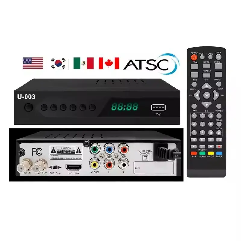 UBISHENG ATSC Digital TV Free Digital Channels Converter Box Digital Terrestrial Set Top Box with HD Output HDTV TV Tuner