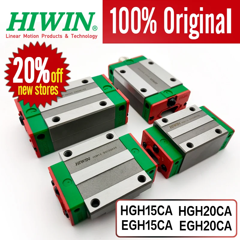 Genuine HIWIN Brand Linear Guides HGH15CA HGH20CA HGH25CA linear carriage EGH15CA EGH20CA EGH15SA EGH20SA EGHW20SA