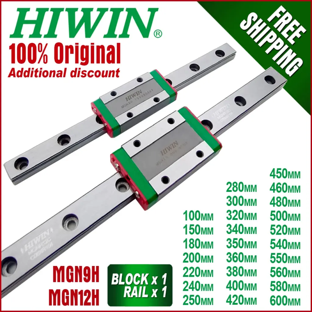 MGN9C MGN12C MGN15C MGN9H MGN12H MGN15H 3D Printer part 200 350 400 500 Original Hiwin mini Linear guide block carriage