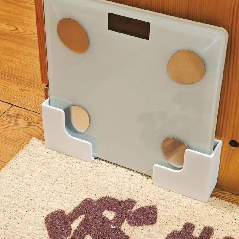 Wall Mounted Weight Scale Storage Rack Plastic Bracket No-Drill Bathroom Storage Rack Space-Saving Plastic Holder For Gym Scales