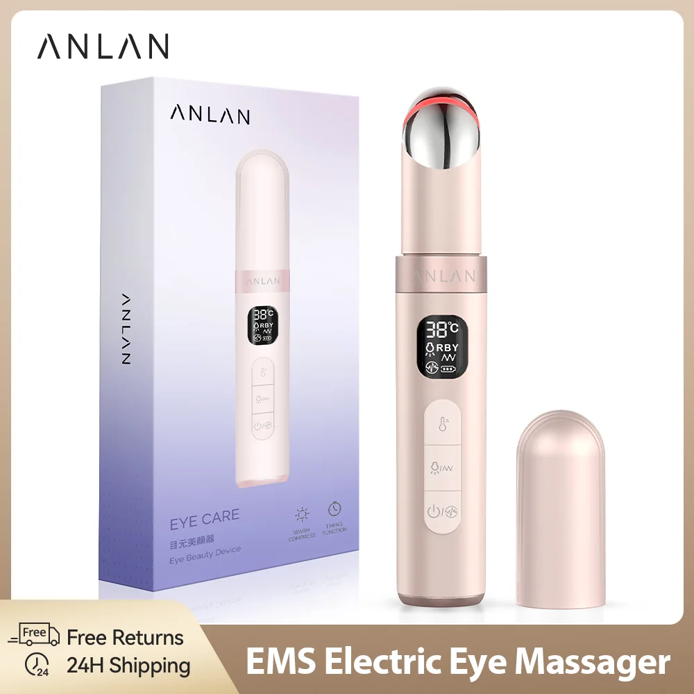 ANLAN Electric Eye Massager EMS Eye Care Remove Dark Circles Eye Bags Vibration Hot Massage Relax Eyes Eye Massage Instrument