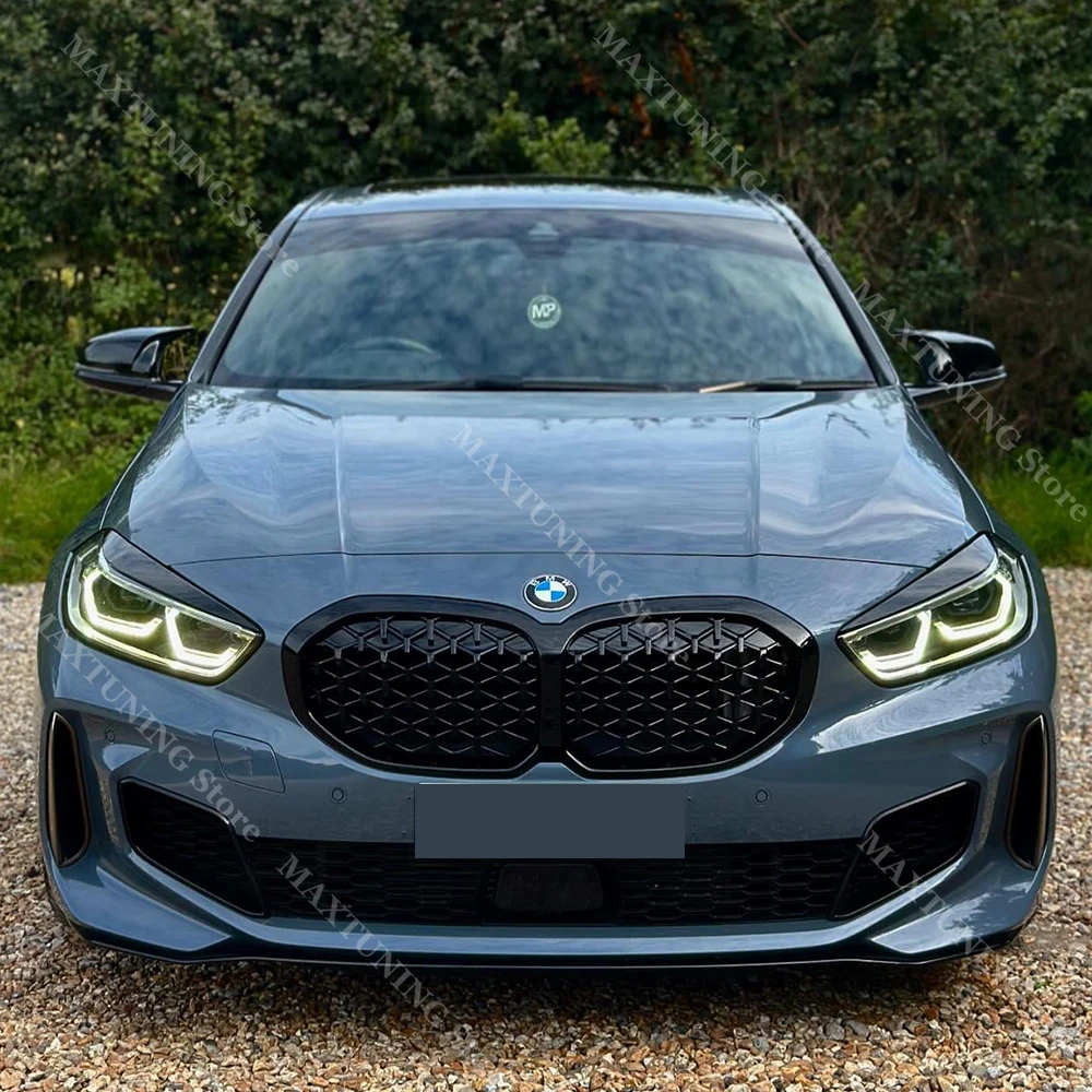 Gloss Black Front Bumper Kidney Grille Grill Racing Cover Accessories For BMW 1 Series F40 118i 128ti M135i xDrive 2019-2024