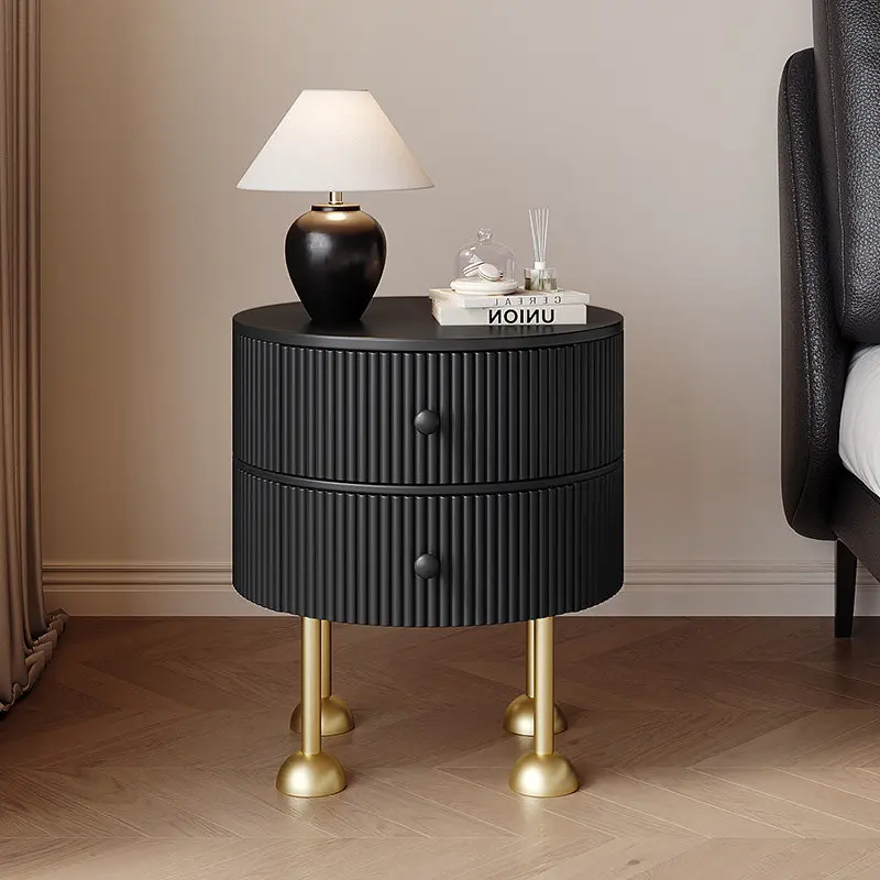 Mid Century Luxury Bedside Table Unique Dressers Cabinet Nordic Nightstand Comfortable Simple Organizer Muebles Home Furniture