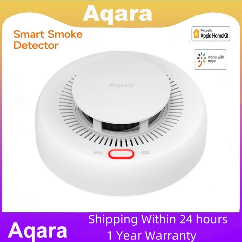Aqara Smoke Alarm Sensor Zigbee 3.0 Wireless Smart Home Kitchen Smoking Sensor Detector Work with Homekit & Mijia App Sensor