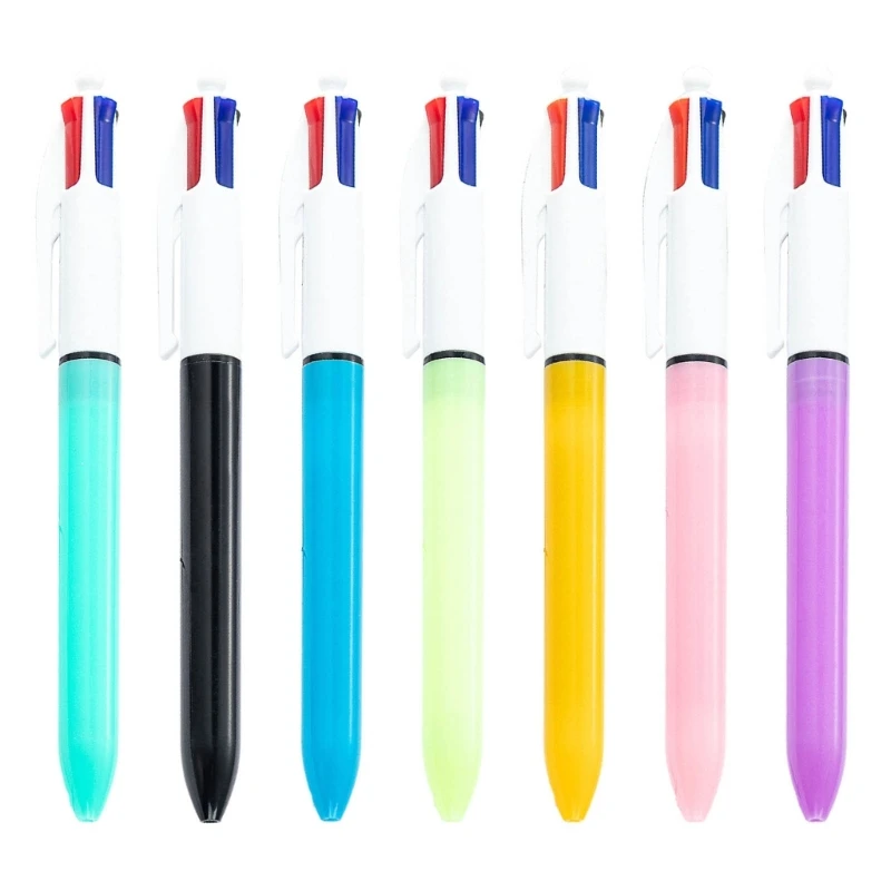 Multicolor Ballpoint Pen 4-in-1 Multicoloured Pens Writing Tool for Students