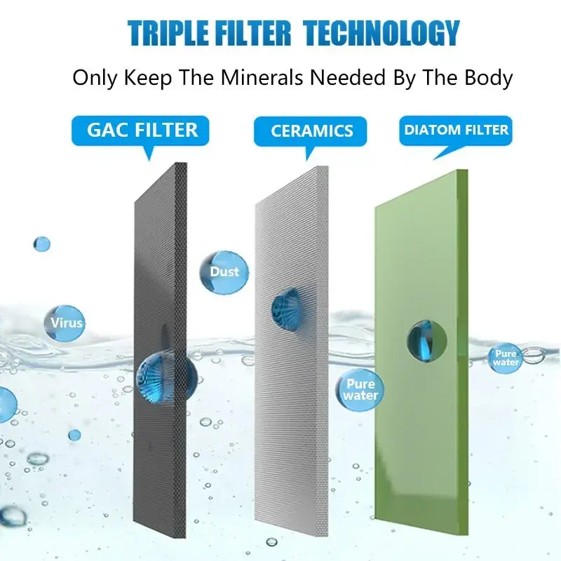 Household Filter System Purifying Machine Kitchen Countertop Drinking Water Purifier Ceramic Activated Carbon
