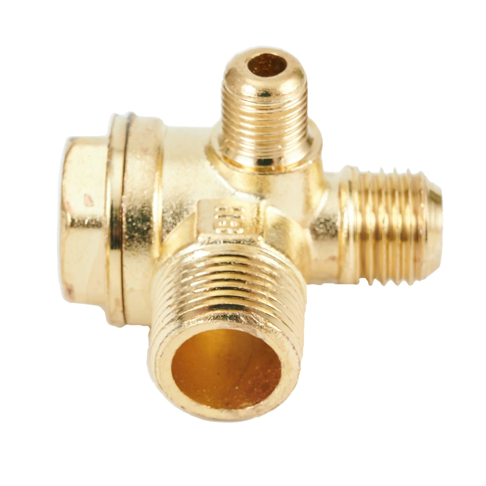Air Compressor Check Valve Zinc Alloy For Pipeline Connection Air Compressor 3 Port Check Valve Connector Tool