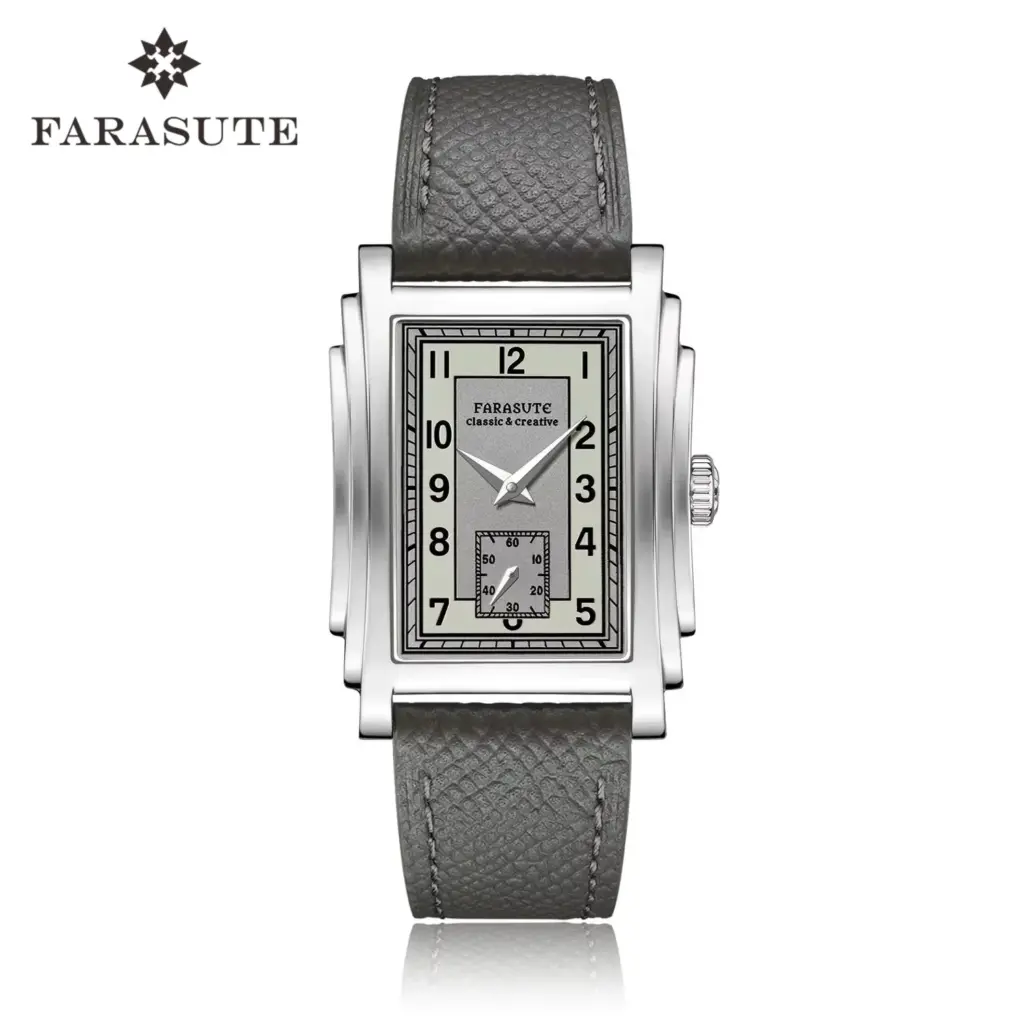 FARASUTE Original Design Square Manual Mechanical Men's Watch Seagull Movement Luxury Retro Sapphire Mirror Waterproof Men Watch