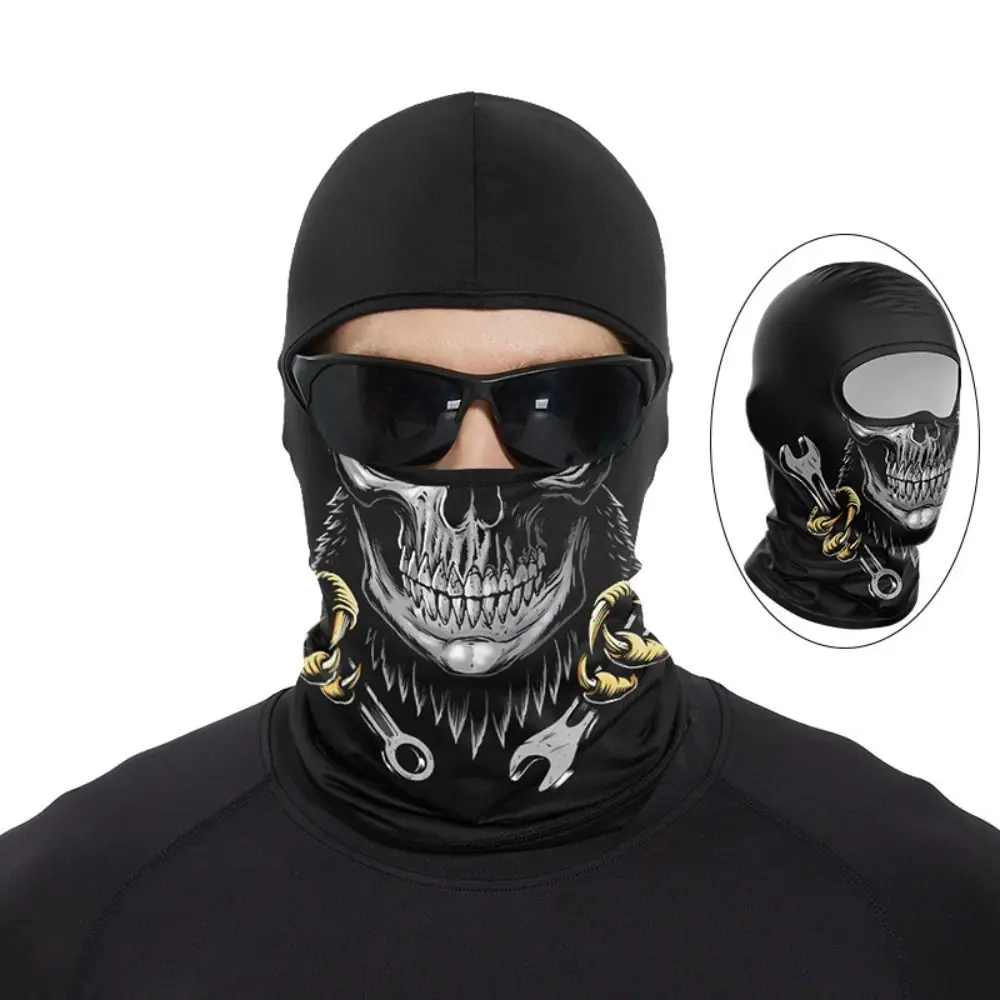 Funny Ape Mouth Skull Motorcycle Balaclava Lightweight Breathable Cycling Full Face Mask Sun Protection Quick Dry