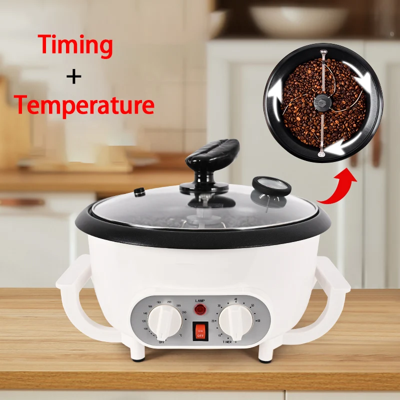 Electric Coffee Bean Roaster Coffee Baked Peanut Beans Baking Stove Popcorn Make Dryer Roasting Machine Grain Drying