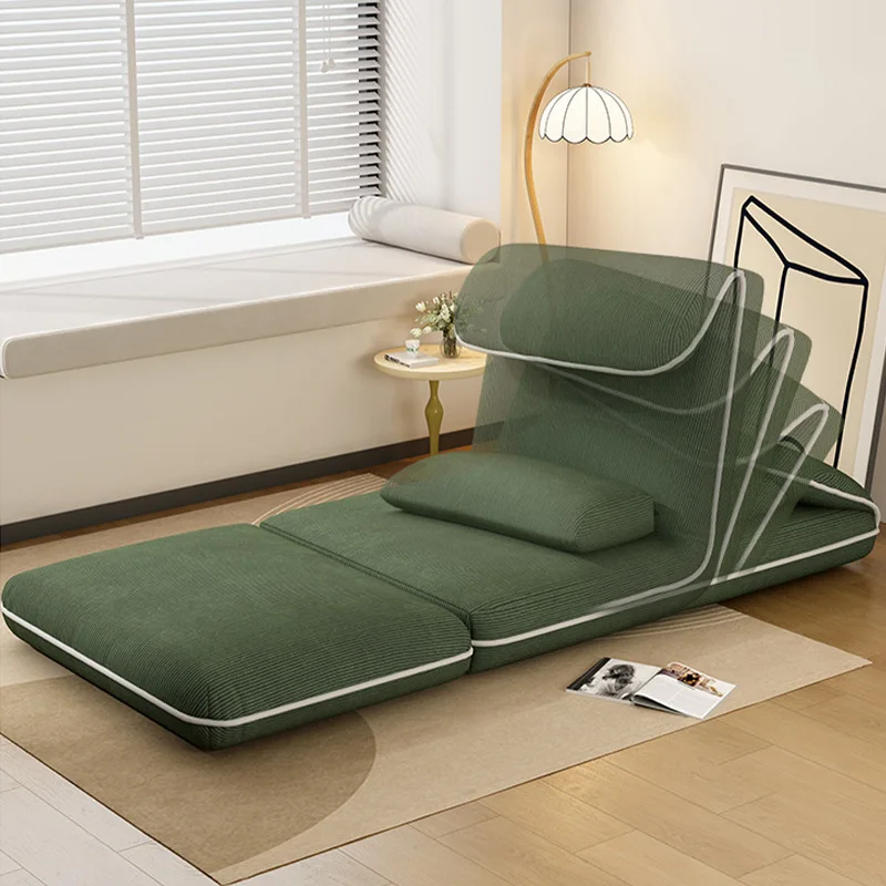 Lazy Sofa, Small-sized Folding Sofa Bed, Multi-color Reclining Bedroom Tatami, Living Room Single Floor Lounge Chair Sofa