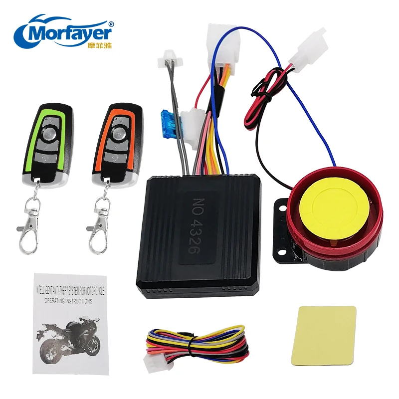 Universal Motorcycle Anti-theft 125db Engine Start Remote Control Key Waterproof Motorbike Scooter Security Alarm System