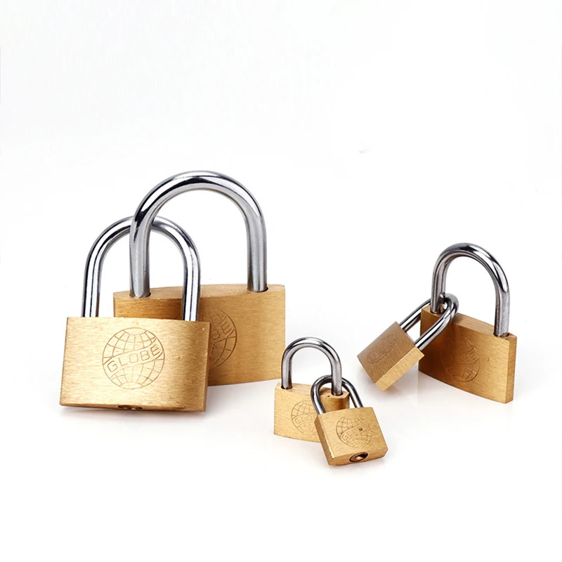 Copper Padlock Small Locks for Luggage Case Locker Home Improvement Hardware 20mm 25mm 30mm 40mm 50mm Include 3Keys
