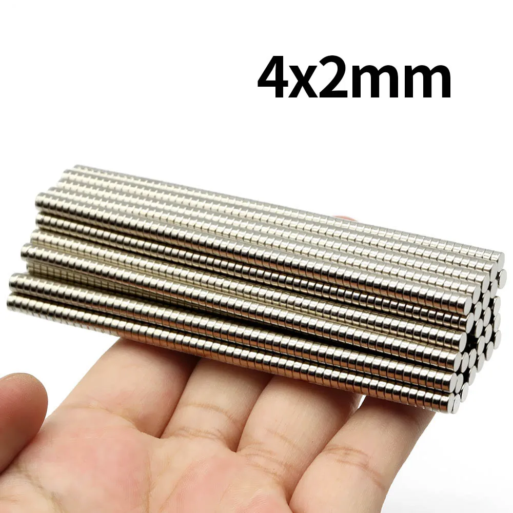 4x2mm Super Strong Neodymium Magnet N35 NdfeB Permanent Magnetic imanes Round Powerful Magnets Refrigerator