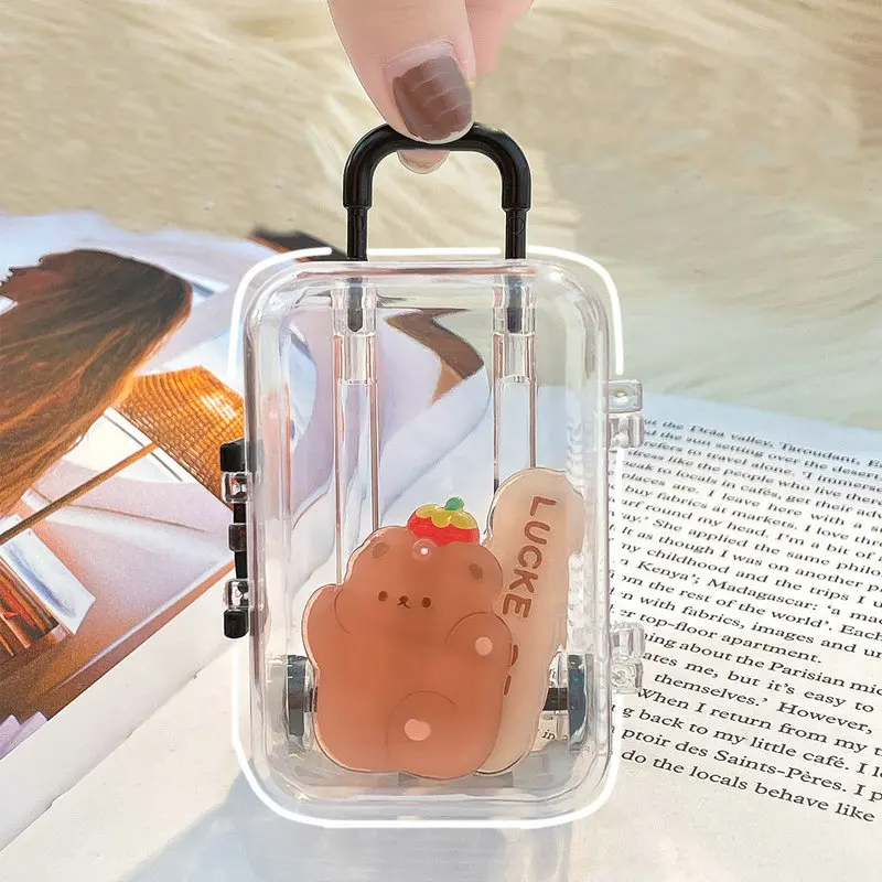 1Pcs Mini Suitcase Shape Candy Boxes Creative Adorable Tiny Storage Cases for Jewelry Earring Rings Weddings Parties and Gifts