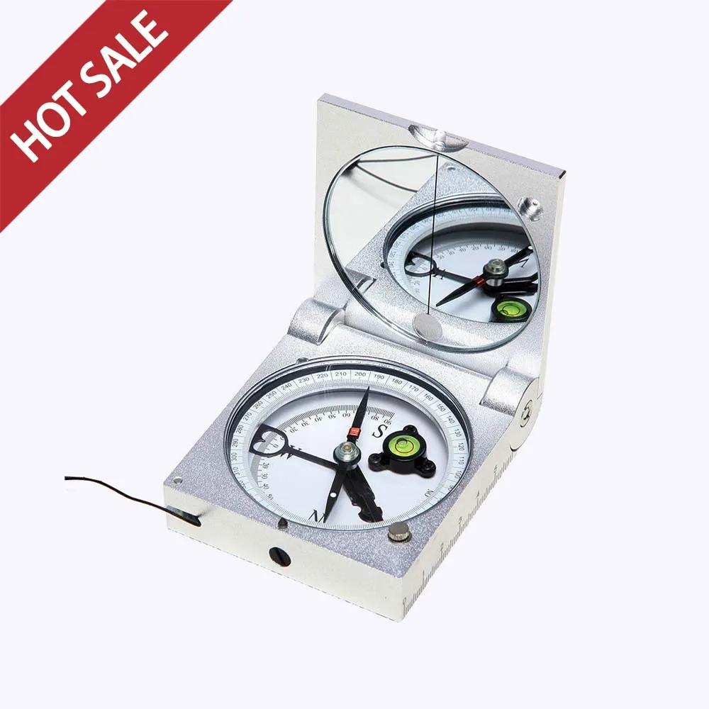 Pocket Theodolite DQL-2A Magnetic Geology Aluminum Steel Professional Measurement Geologist Directional Compass Camping Hiking