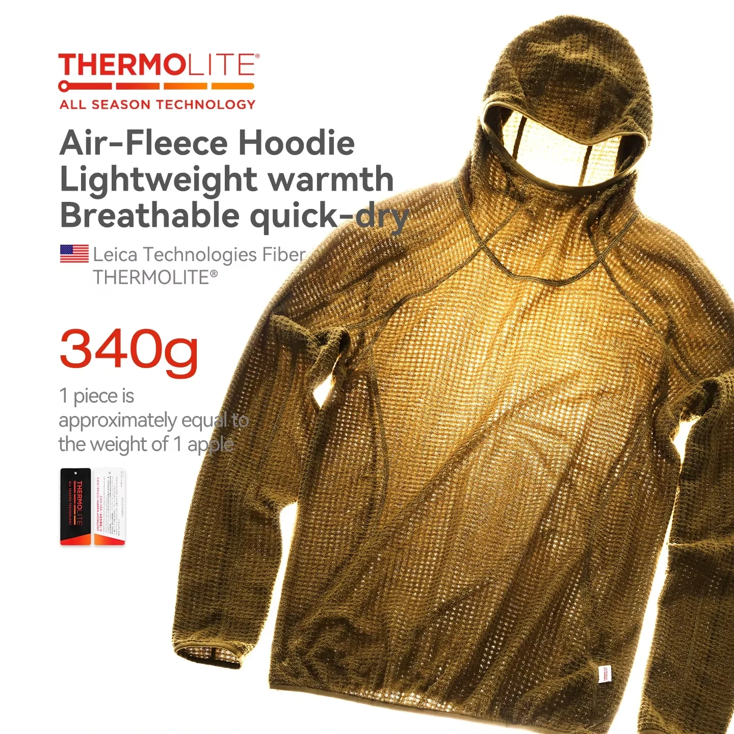 Thermolite® Hooded Sweatshirt: 2025 Winter Lightweight & Warm Hoodie Unisex Solid Color Thickened Hoodie for Autumn and Winter