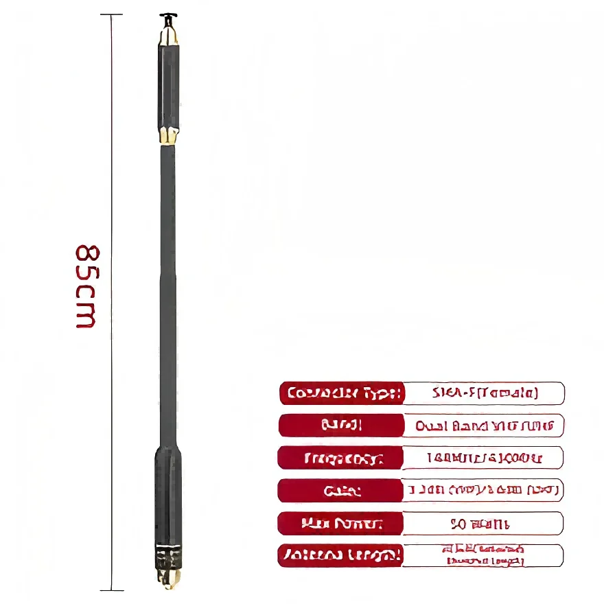 ABBREE AR-800 SMA Female Male BNC Antenna VHF/UHF Dual Band High Gain Long Range for Baofeng UV-5R 82 WOUXUN Walkie Talkie