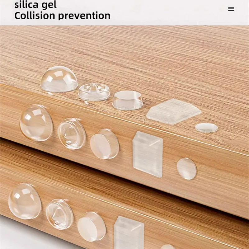 3329/3441 Door Handle Anti-collision Pad Silicone Sticker Refrigerator Door Stop Wall Sticker Particle Protector Mute Buffer