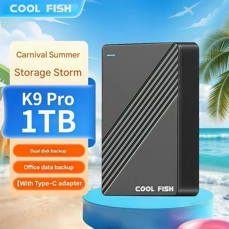 200MB/s USB3.0 Portable HDD for Gaming - SuperSpeed External Hard Drive OTG Support PC/Phone/Tablet Plug&Play Universal Storage