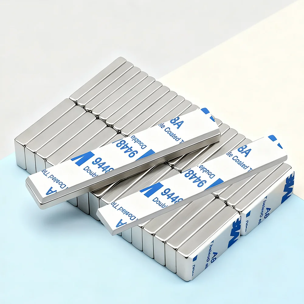 Powerful Neodymium Magnet With double-sided adhesive N35 NdfeB Permanent Magnetic imanes Block Super Strong Fridge Magnets