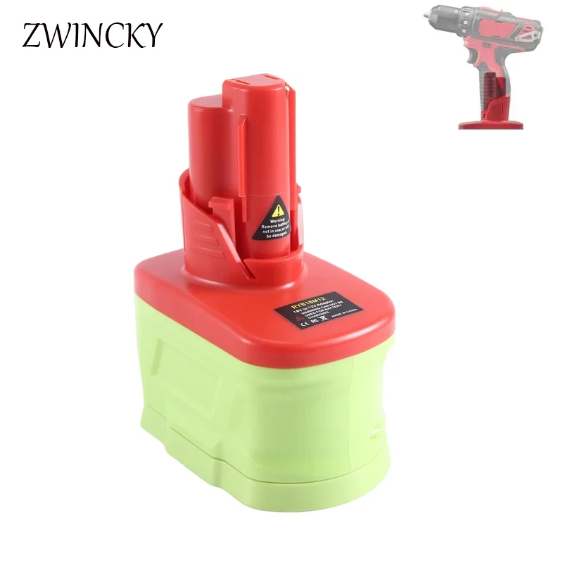 RYB18M12 Battery Adapter Accessories Parts For RYOBI 18V Lithium Battery Convert To For Milwaukee 12V For M12 Cordless Pow