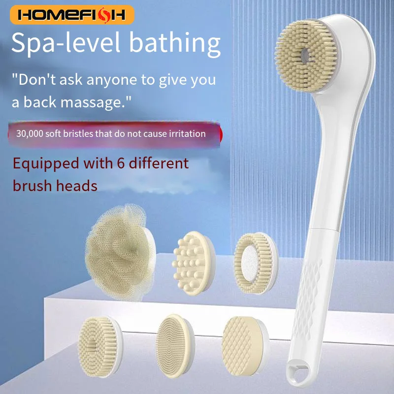 Electric Bath Brushes Body Scrubber Scrubber Brushes Back Long Handle Back Brushes