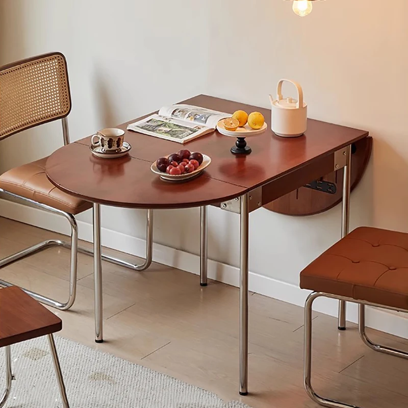 All-in-one Folding Dining Tables Multifunctional Elegant Dark Expansion Dining Tables Nordic Luxury Furniture Home