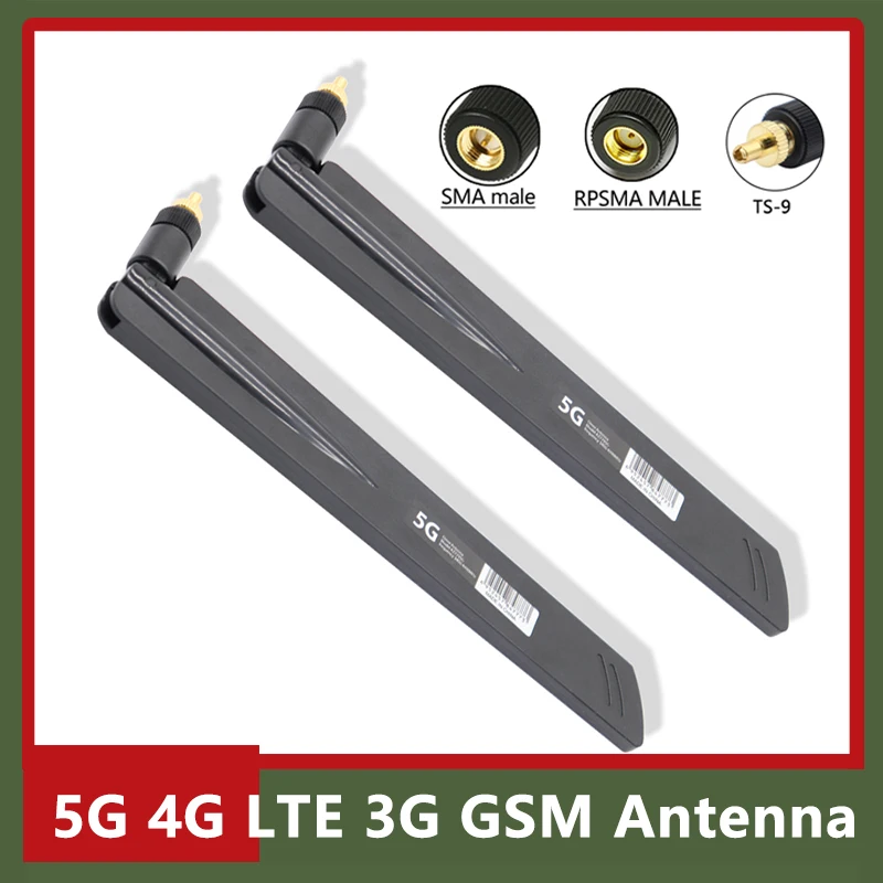TS9 SMA 600-6000MHz 5G 4G LTE 3G GSM Antenna Hight Gain 18dBi Omni WiFi for WiFi Card WiFi Router Adapter Security IP Camera