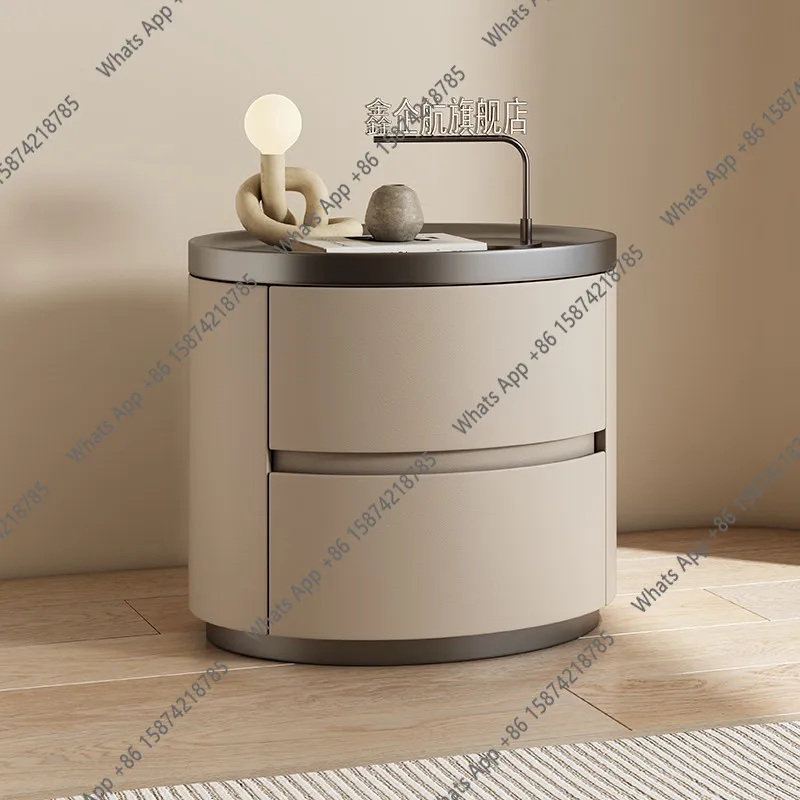 Oval type simple modern home bedroom creative bedside table high-end light luxury small coffee table special-shaped