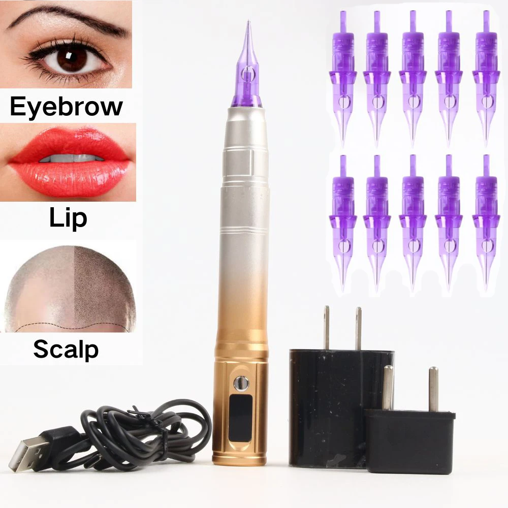 Wireless Permanent Makeup Machine Kit Microblading Eyebrow Tattoo Machine Gun For Micropigmentation Eyebrow Lip Tattoo Scalp