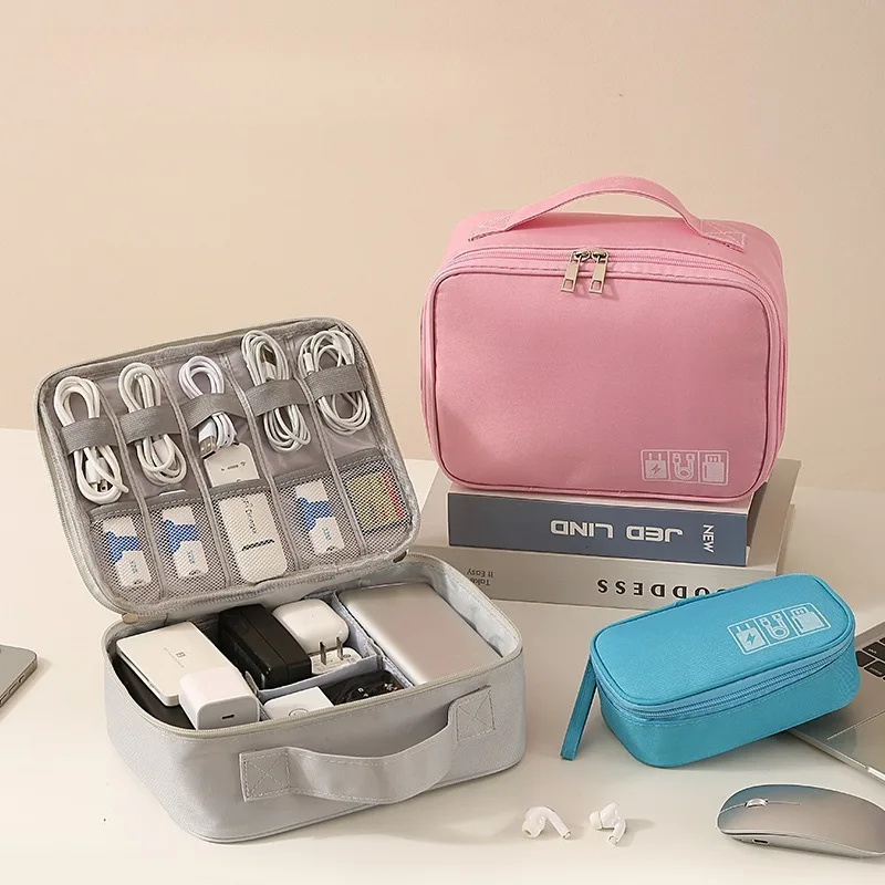 Multifunctional Storage Bag For Data Cable U Disk Power Bank Hard Drive Large Capacity Organizer For Digital Accessories