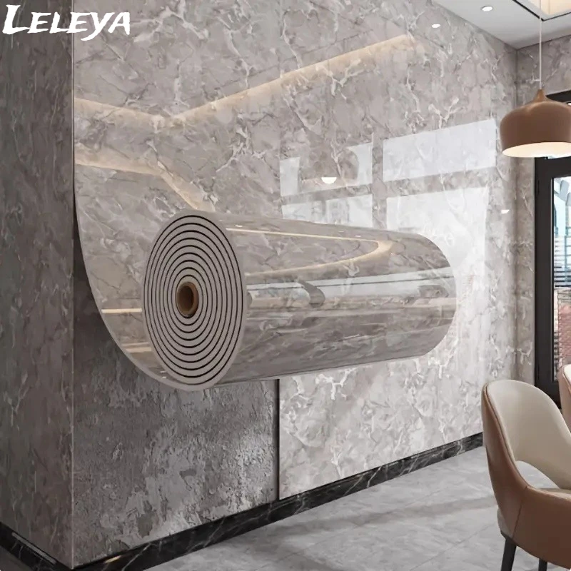 Self Adhesive Vinyl Marble Wallpaper 3D Effect Used for Wall Floor Ceiling Removable Tile Stickers Kitchen Bathroom Decoration