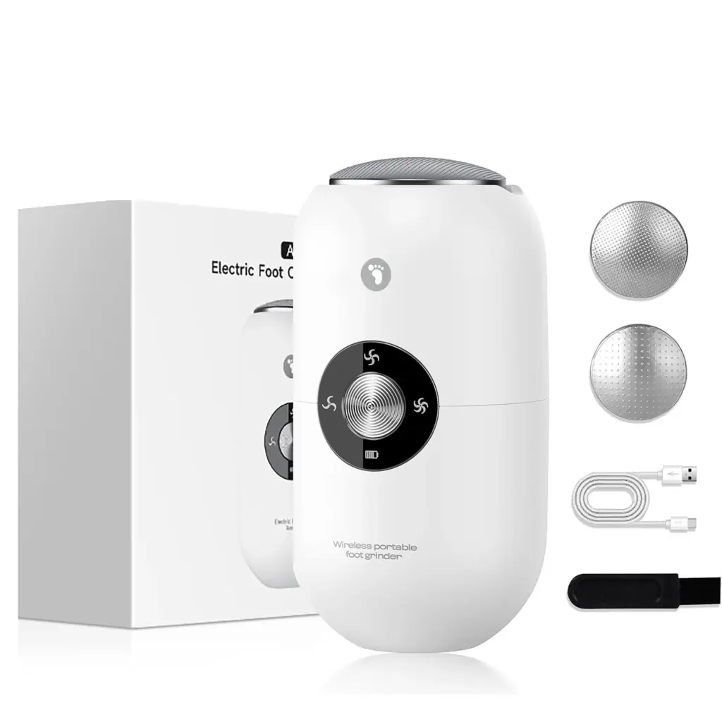 Rechargeable Foot Callus Remover for Cracked and Dry Heels,with Electric Foot File Pedicure Tool and Metal Grinding Head.