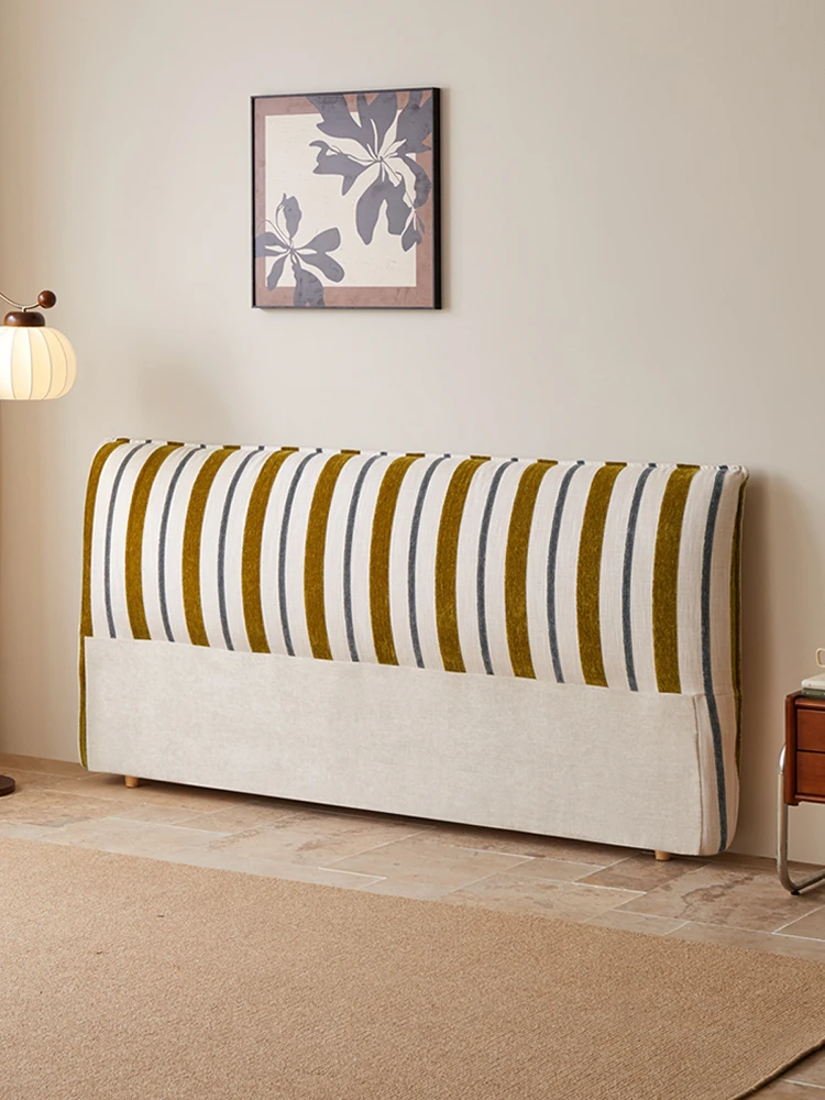 Bedside Back Plate Retro Striped Fabric Headboard Master Bedroom Simple Medium and Ancient Style Bedside Single Purchase