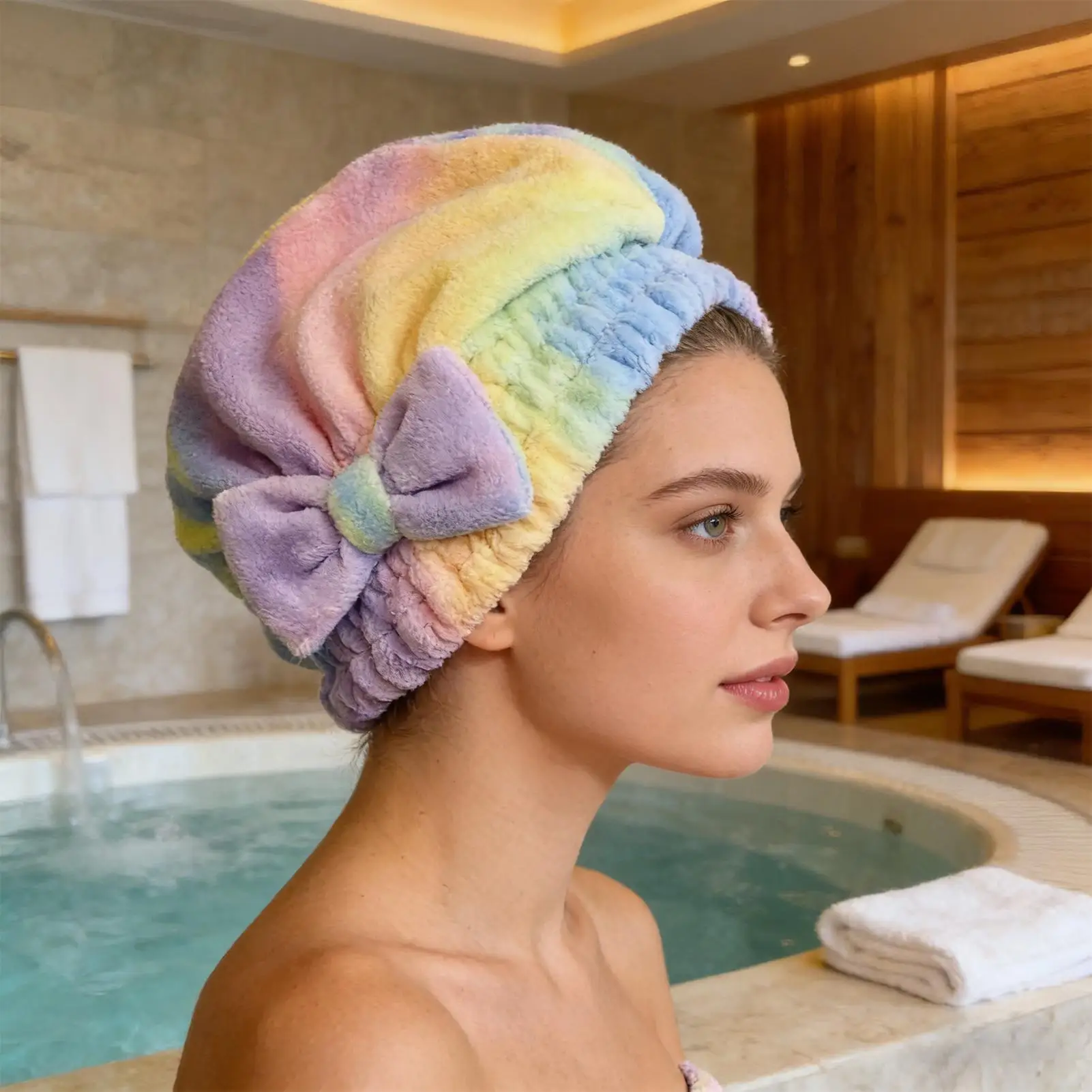 Fast Hair Drying & Frizz Control Ultra-Soft Coral Fleece Hair Towel Wrap for Women, Super Absorbent, Gentle on Hair, Quick-Dry