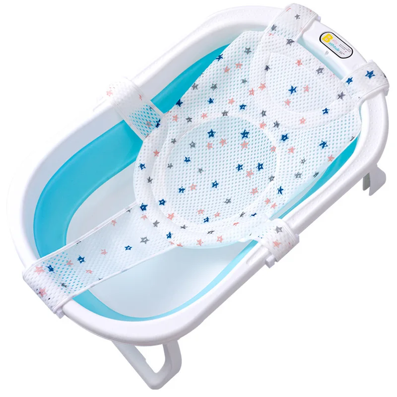 Adjustable Bathtub Pillow Cushion Infant Bath Net Shower Cradle Essentials