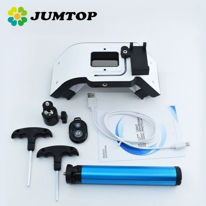 JUMTOP Dental Photography Oral Filling Lamp LED Flash Light with Bracket Brightness Adjustment Dentistry Treatment Lighting Tool