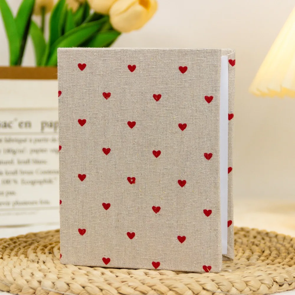 Multifunctional 100 Pockets Photo Album Linen Cover DIY Writable Small Scrapbook Album 4x6 Photos Photo Storage Children Growth