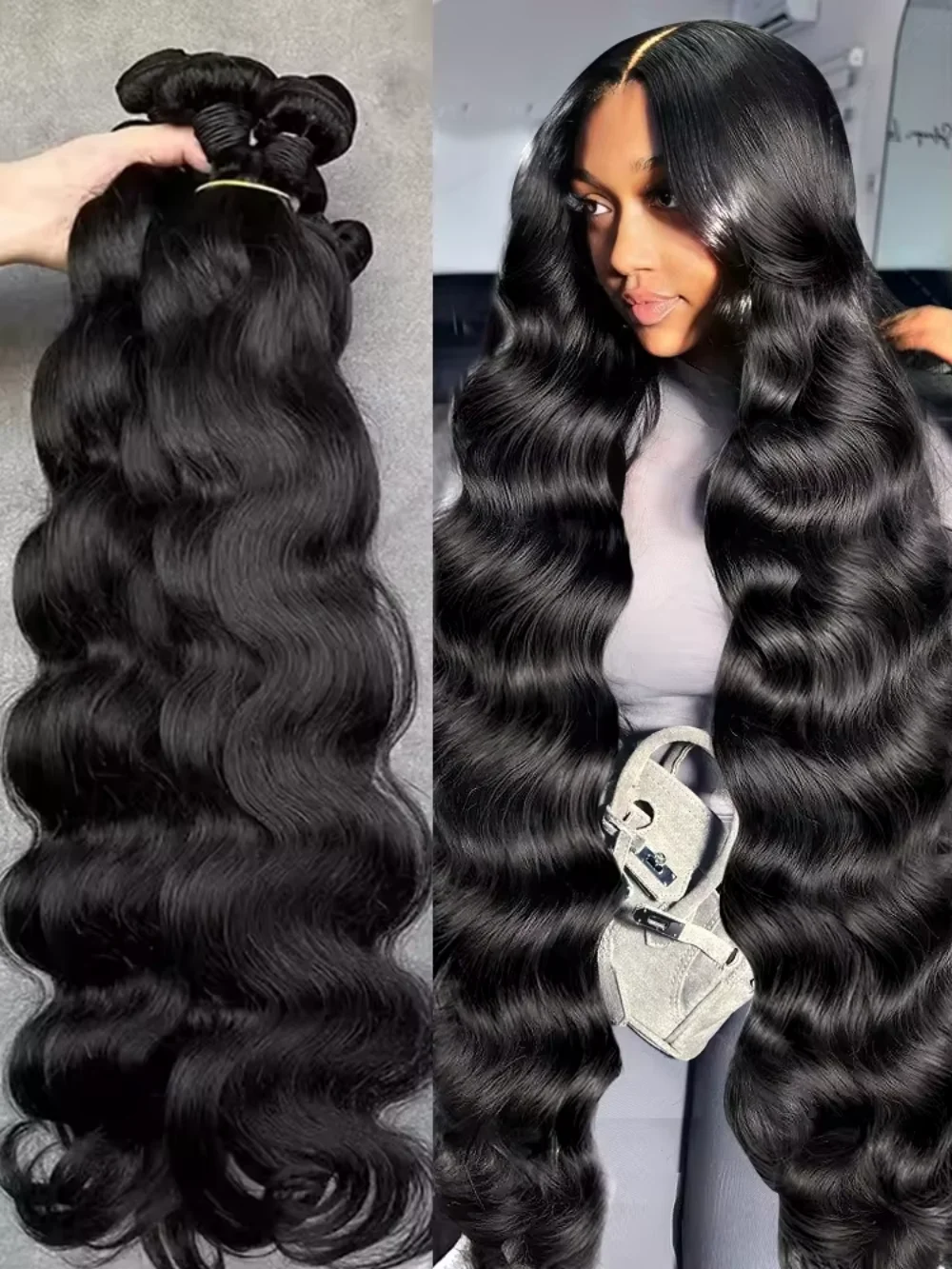 Body Wave Human Hair Bundles Brazilian Weave Human Hair Bundles 30 40 Inch Bundles Human Hair Remy Hair Extensions