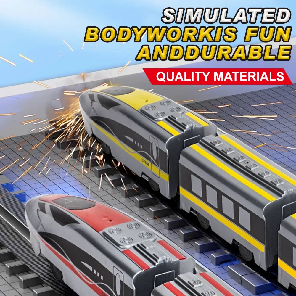 Children's high-speed train simulation remote control car with sound and light, children's toy train gift simplified model.