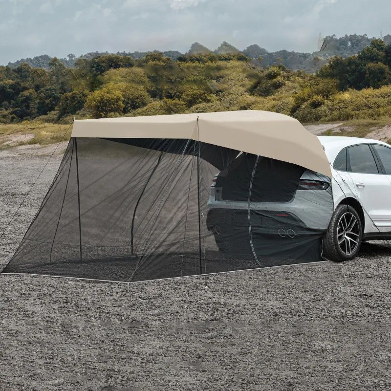 Car Rear Shade Shelter Waterproof Sunproof Canopy Anti-Mosquito Lightweight For Camping Portable Tailgate Tent Wild Rain Awning